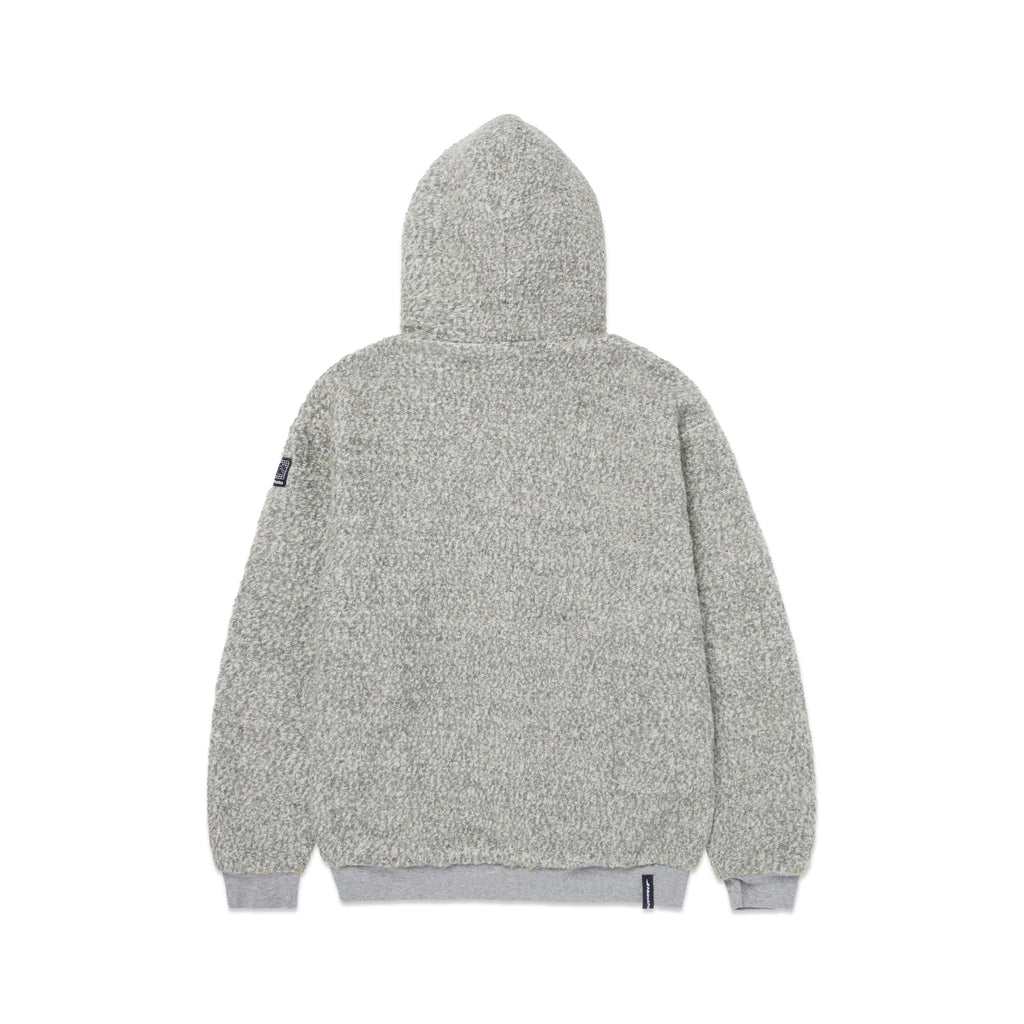 A&P BOUCLE 2 WAY ZIP-UP HOODY HEATHER