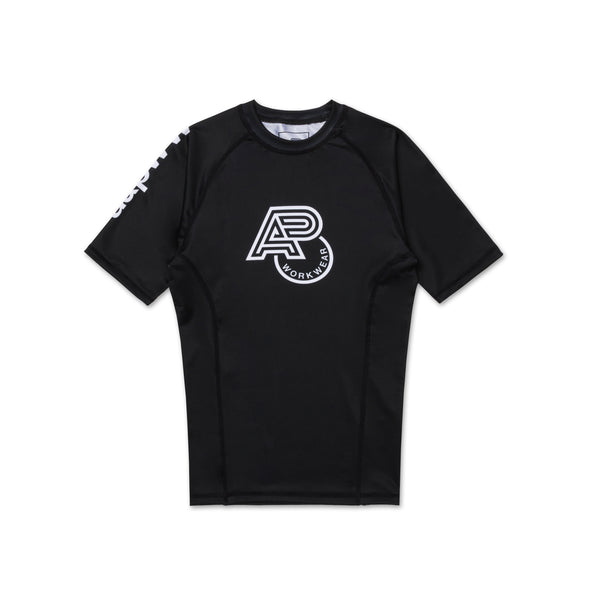 A&PWW KIDS SS RASHGUARD BLACK