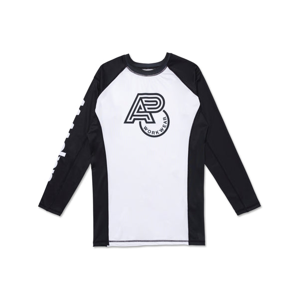A&PWW LS RANKED RASHGUARD WHITE