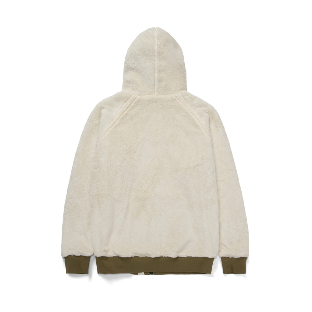 A&P REVERSIBLE SHERPA ZIP UP HOODY OLIVE