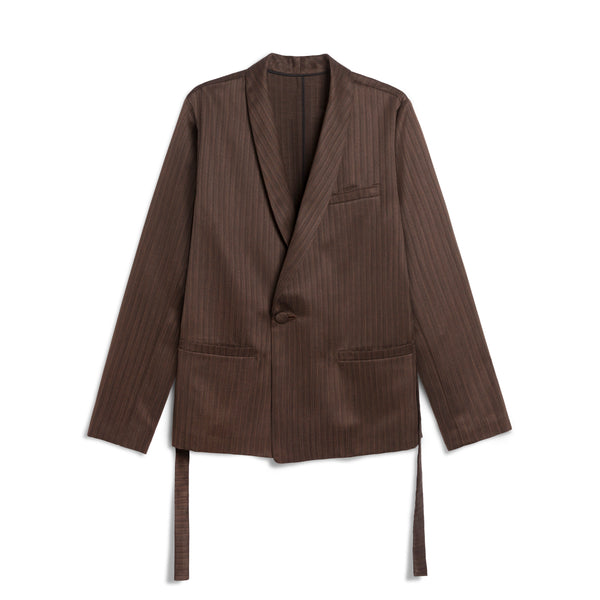 A&P x GOODFIGHT® GI ARTIFACT UNSTRUCTURED BLAZER (BROWN/HERRINGBONE)