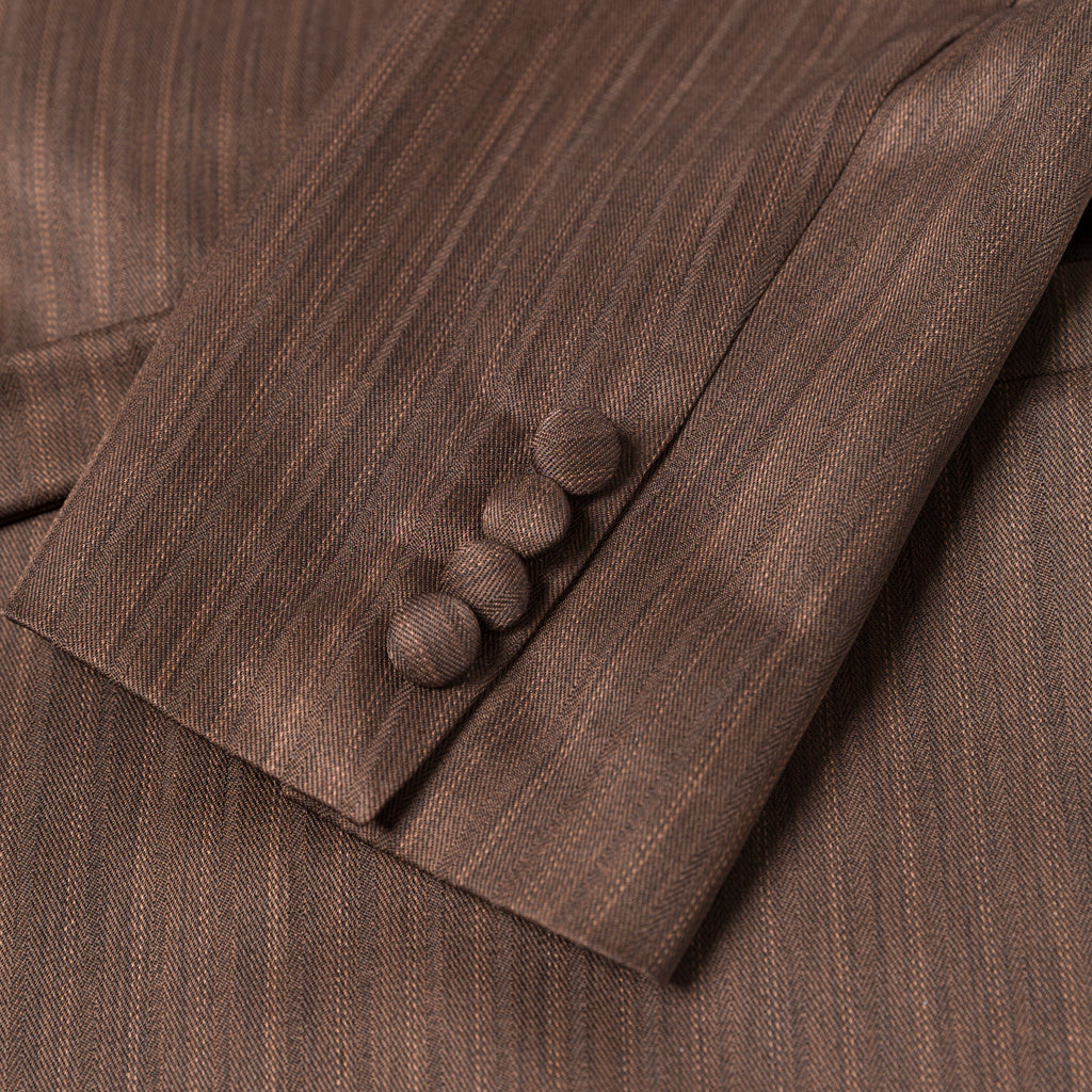 A&P x GOODFIGHT® GI ARTIFACT UNSTRUCTURED BLAZER (BROWN/HERRINGBONE)