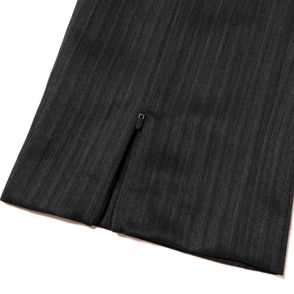 A&P x GOODFIGHT® GI ARTIFACT ZIP SPLIT FRONT TROUSER (BLACK/HERRINGBONE)