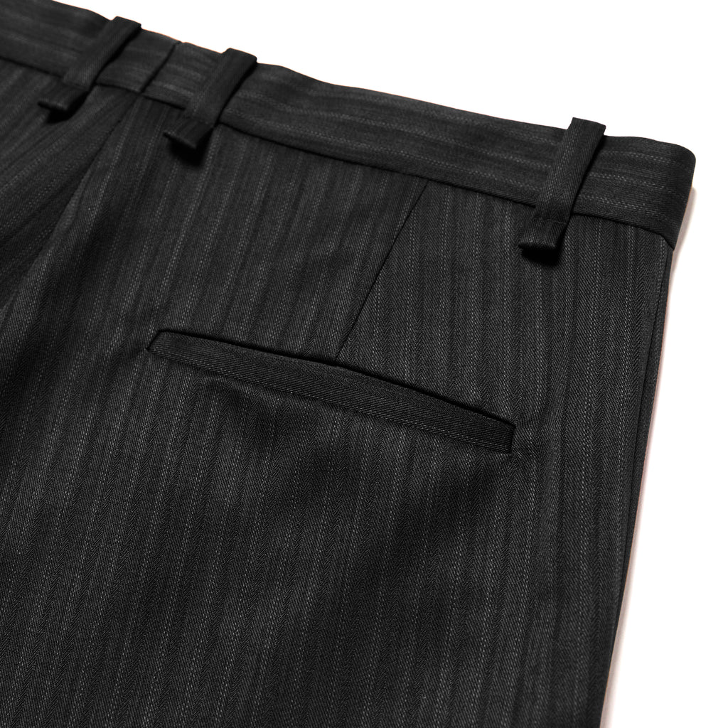A&P x GOODFIGHT® GI ARTIFACT ZIP SPLIT FRONT TROUSER (BLACK/HERRINGBONE)