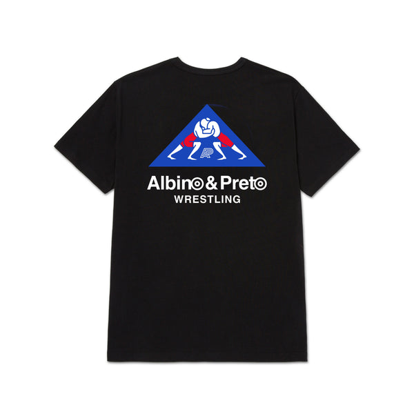 A&P WRESTLING CREST TEE BLACK