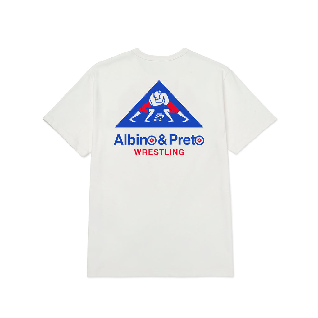 A&P WRESTLING CREST TEE WHITE