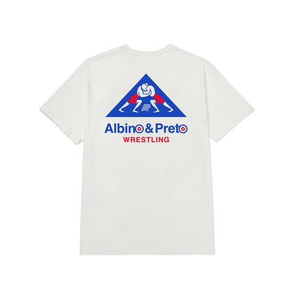 A&P WRESTLING CREST TEE WHITE