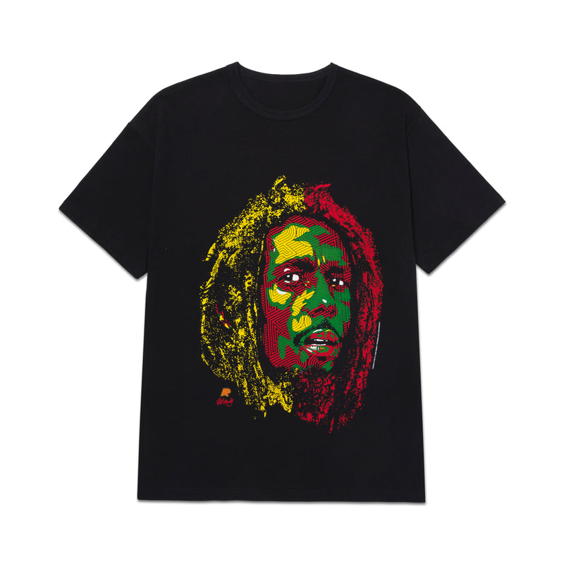A&P x BOB MARLEY 'N.U.F.A.E' TEE BLACK – ALBINO & PRETO