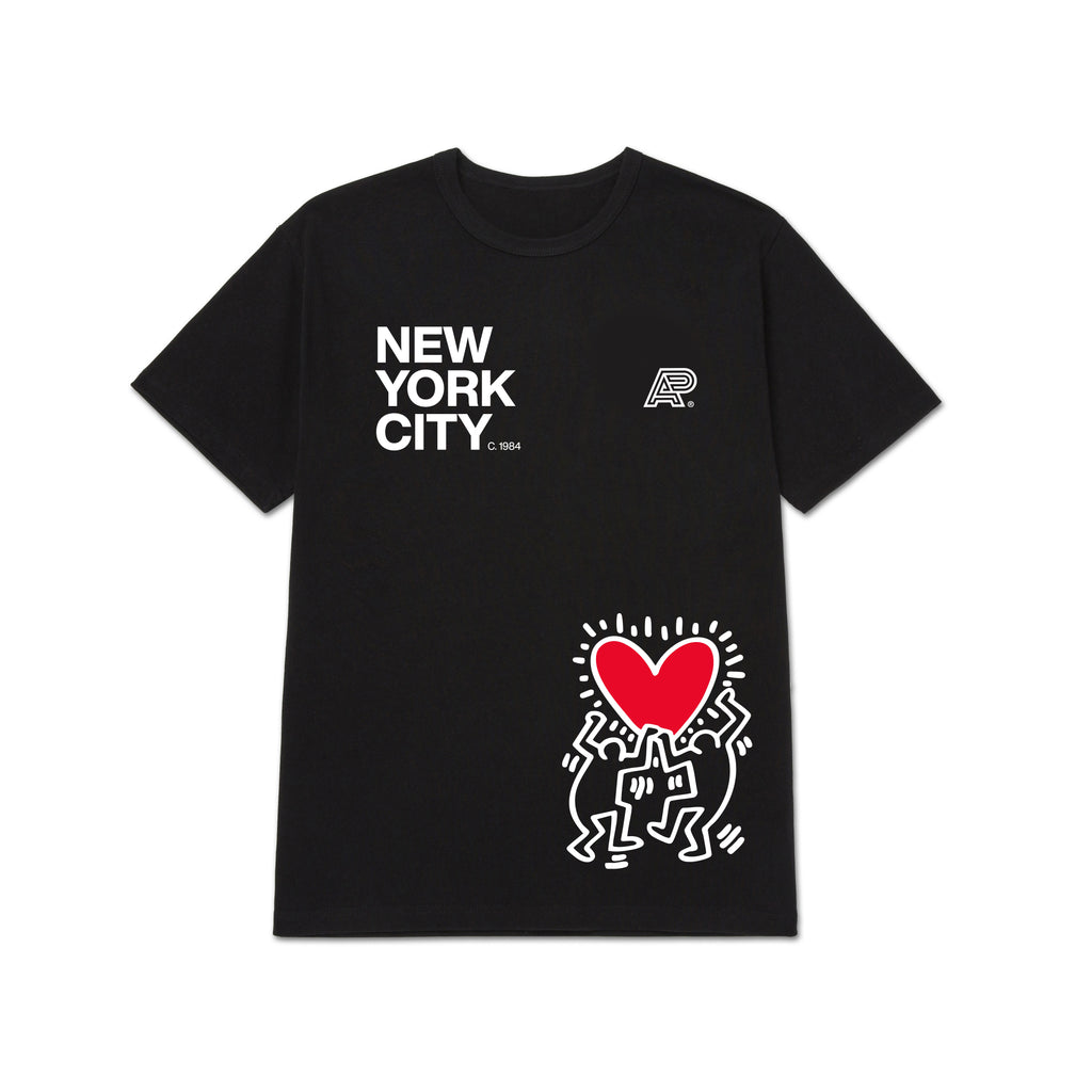 A&P x KEITH HARING HANDS UP TEE BLACK