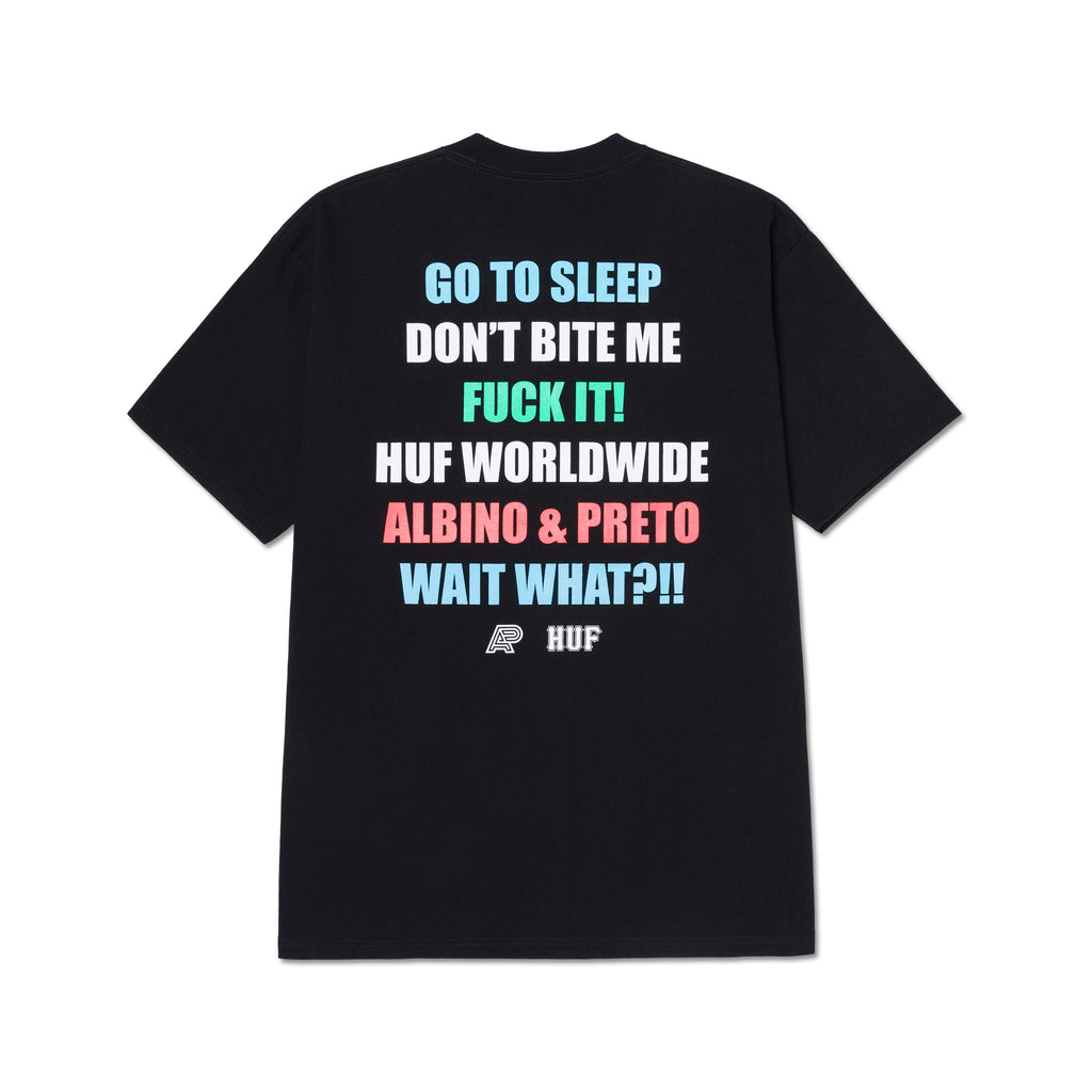 A&P x HUF® ‘GO TO SLEEP’ SS TEE BLACK