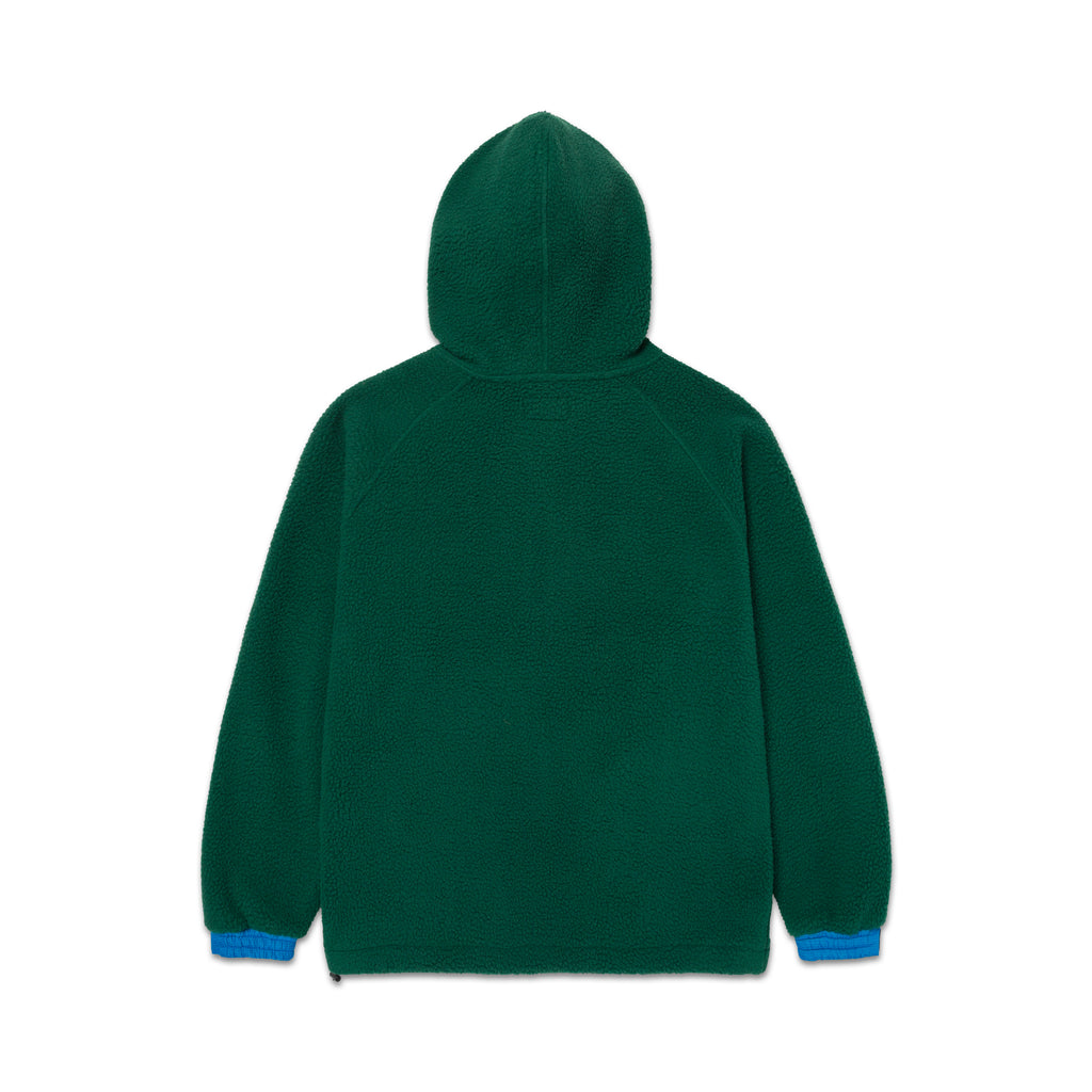 A&P BERBER FLEECE HALF-ZIP MOCK HOODIE GREEN