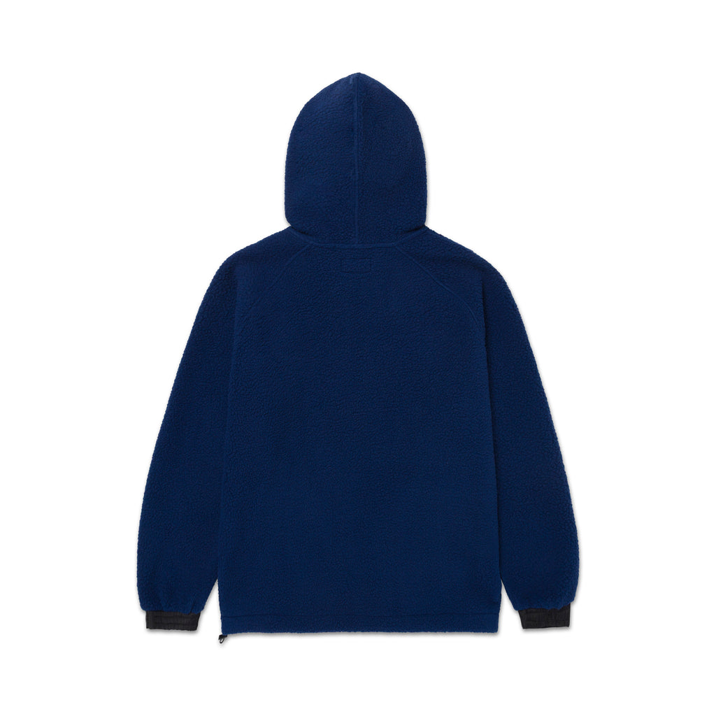 A&P BERBER FLEECE HALF-ZIP MOCK HOODIE NAVY