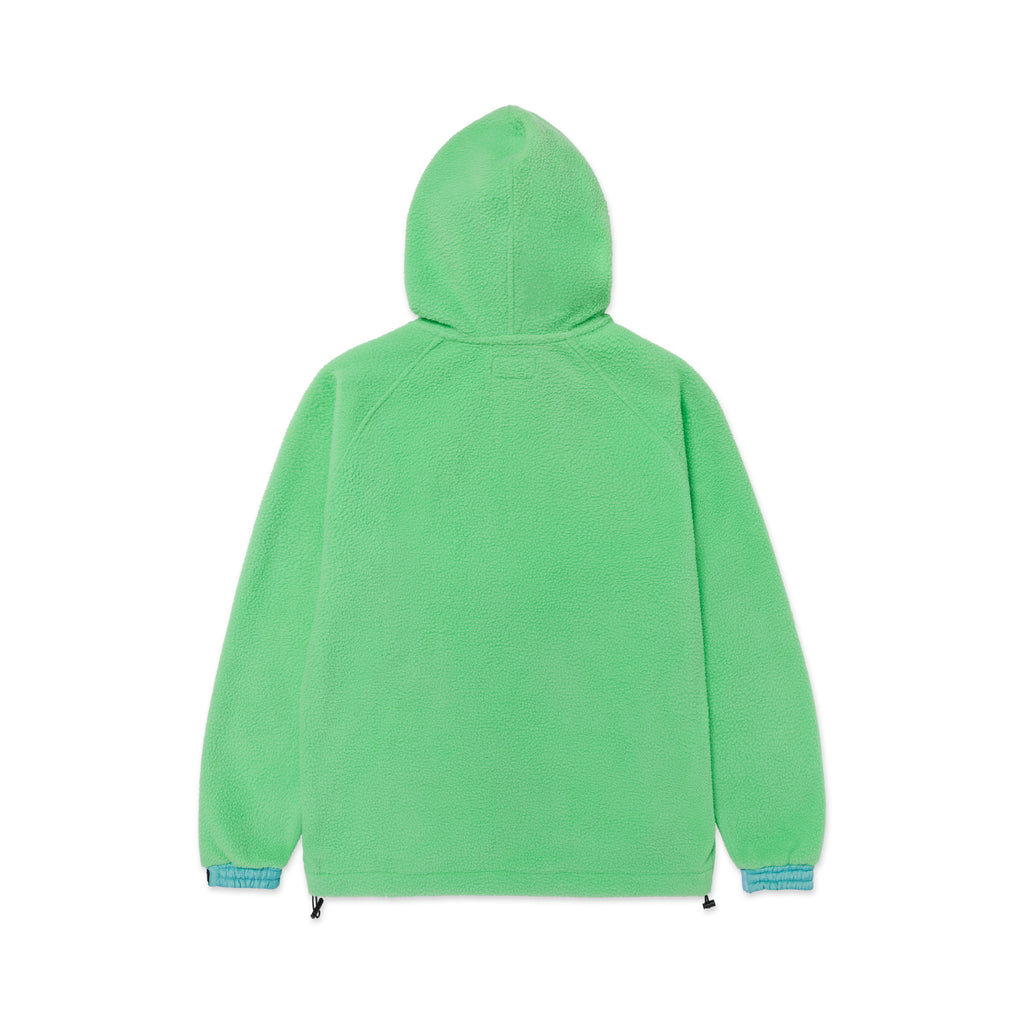 A&P BERBER FLEECE HALF-ZIP MOCK HOODIE PISTACHIO