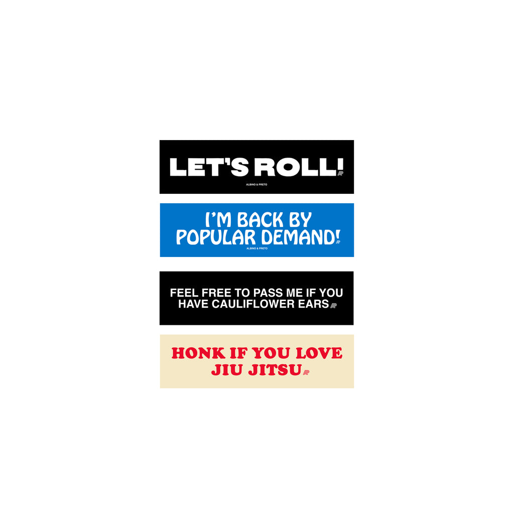 A&P BUMPER STICKER PACK 005 – ALBINO & PRETO