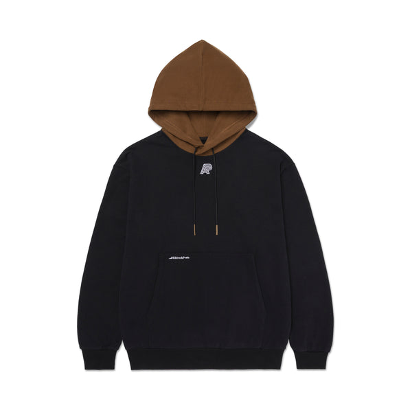 A&P TWO-TONE HOODY BLACK BROWN
