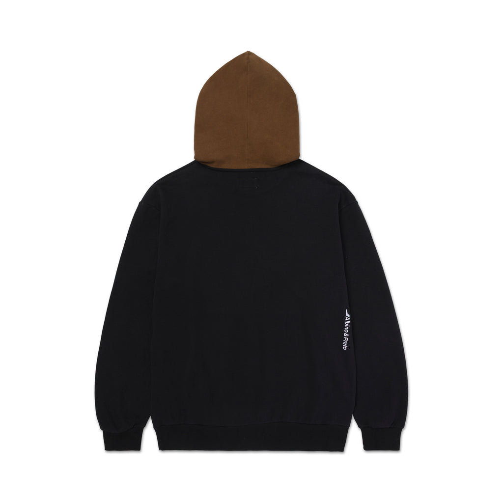 A&P TWO-TONE HOODY BLACK BROWN