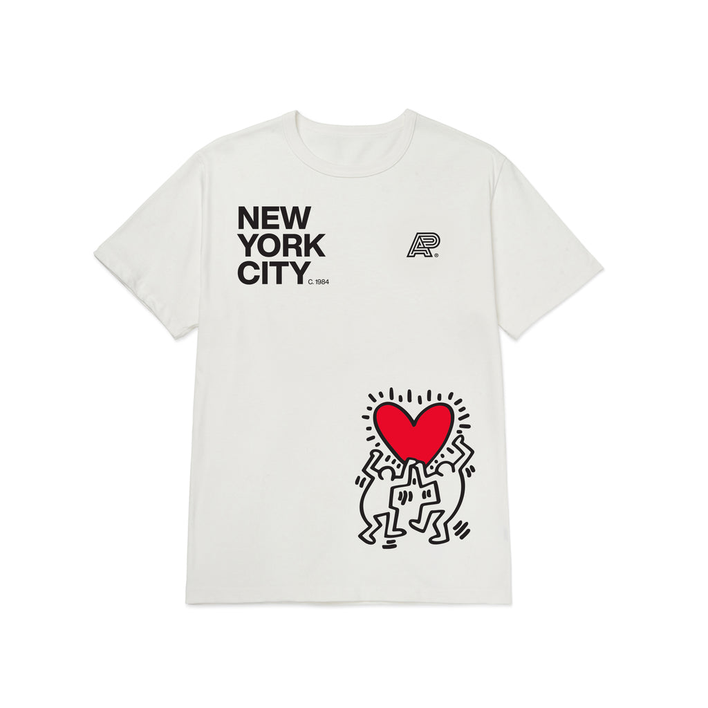 A&P x KEITH HARING HANDS UP TEE WHITE