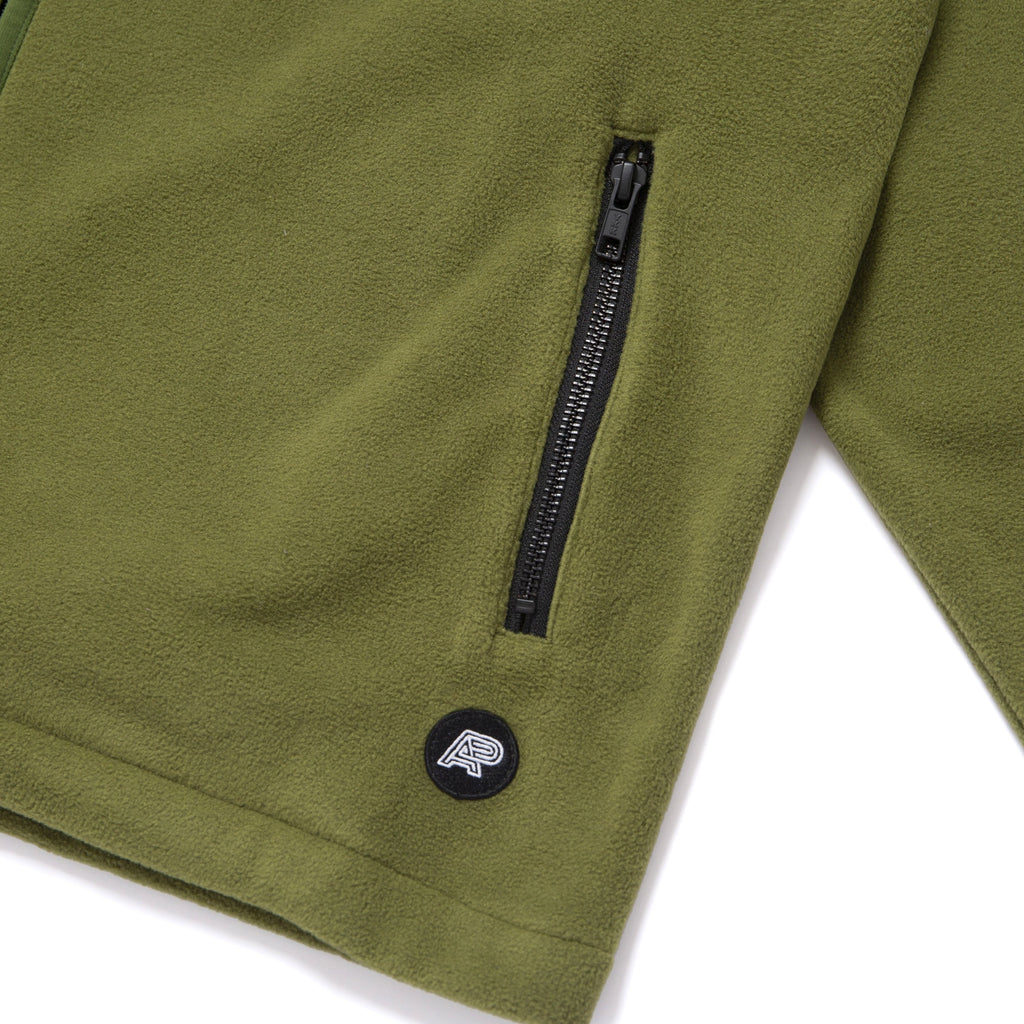 A&P POLAR FLEECE ZIP UP HOODY OLIVE (FULFILLMENT)
