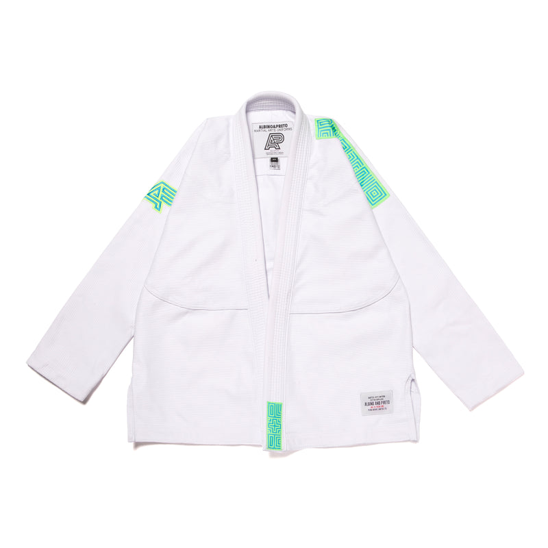 AP made in Brazil 柔術着A1 A&P SERIES 8 BRAZIL KIMONO WHITE – ALBINO & PRETO