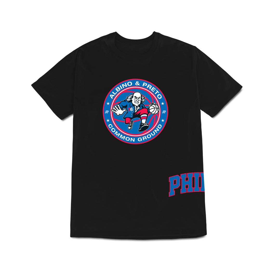 A&P SIXERS TEE BLACK