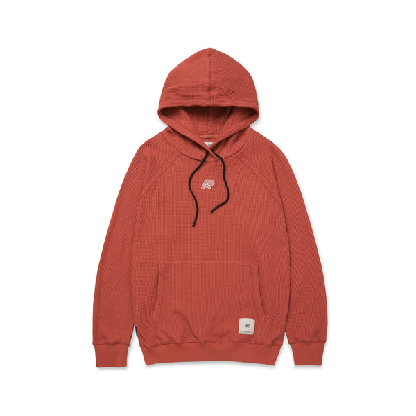 A&P WAFFLE RAGLAN HOODY RUSTY CORAL