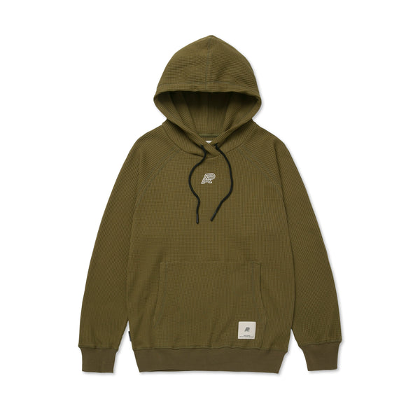 A&P WAFFLE RAGLAN HOODY OLIVE