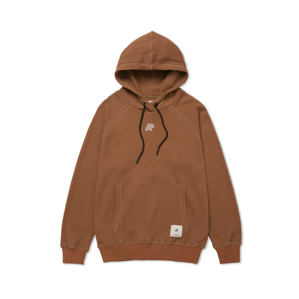 A&P WAFFLE RAGLAN HOODY CARAMEL