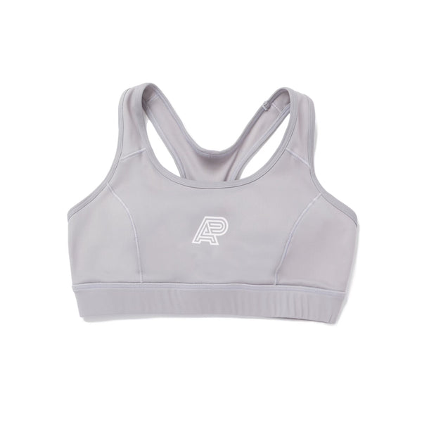 A&P WOMENS SPORTS BRA SILVER SMOKE – ALBINO & PRETO