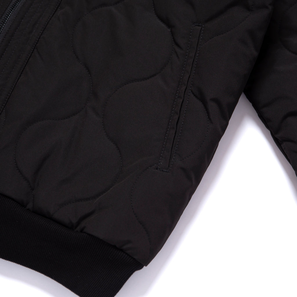 A&P QUILTED KIMONO BOMBER JACKET BLACK