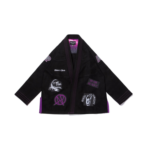 Apheafashion Black/Purple Male Kimono