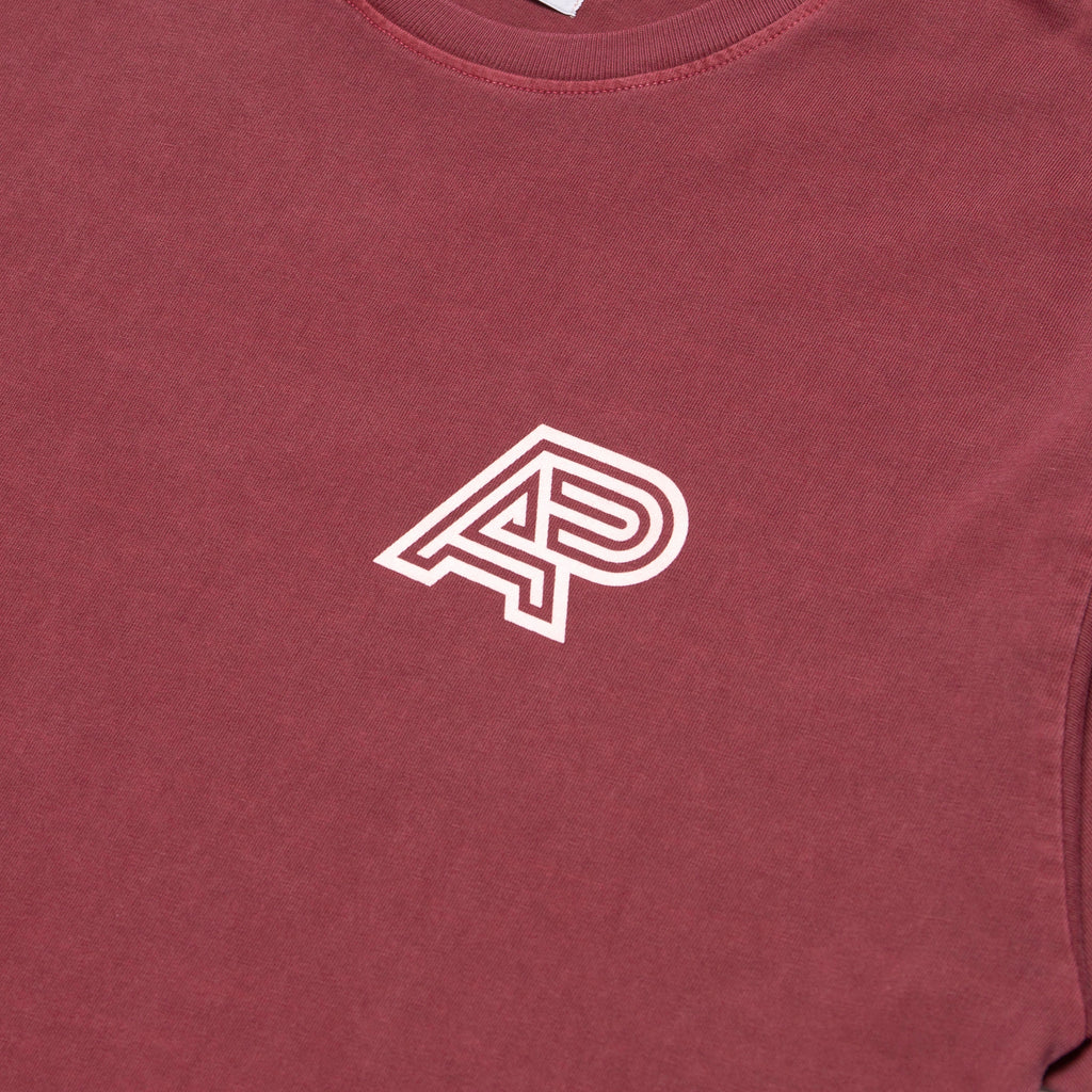 A&P PIGMENT DYED MARK TEE BURGUNDY