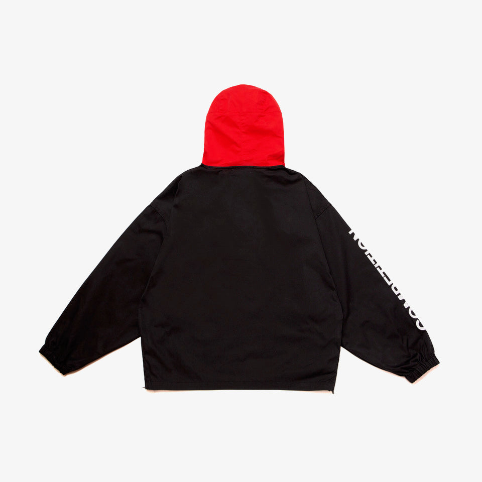 A&P CLASSIC ANORAK 20 JACKET BLACK/RED (HOUSE)